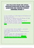 AHA PALS 2024 EXAM AND ACTUAL  PRACTICE EXAM WITH 50 REAL STUDY  QUESTIONS AND VERIFIED CORRECT  ANSWERS&sol;SCORE A&plus;