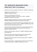 TSC SERVSAFE MANAGER EXAM - PRACTICE TEST &lpar;7th Edition&rpar;