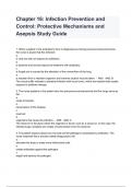 Chapter 16: Infection Prevention and Control: Protective Mechanisms and Asepsis Study Guide