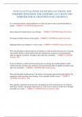 NCM 113 ACTUAL FINAL EXAM 2024 &vert; ACCURATE AND VERIFIED QUESTIONS AND ANSWERS &vert; ACCURATE AND VERIFIED FOR GUARANTEED PASS &vert; GRADED A