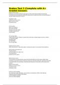 Brakes Test 3 &vert;Complete with A&plus; Graded Answers