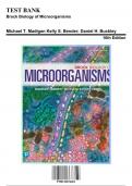 Test Bank for Brock Biology of Microorganisms, 16th Edition by Madigan, 9780134874401, Covering Chapters 1-34 | Includes Rationales