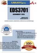 EDS3701 Assignment 2 (COMPLETE ANSWERS) 2024
