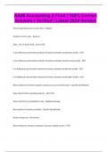 AAMI Accounting 2 Final &vert; 100&percnt; Correct Answers &vert; Verified &vert; Latest 2024 Version