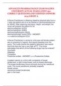 ADVANCED PHARMACOLOGY EXAM WALDEN UNIVERSITY ACTUAL EXAM LATEST 150&plus; CORRECT QUESTIONS AND VERIFIED ANSWERS  2024 GRADE A&period;