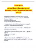 SSM TCAR  Actual Exam Questions And  Revised Correct Answers | Already  Passed