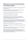 Respiratory Concept Lab Notes &lpar;Directly From Shadow Health&rpar;