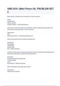 GMS 6531 &lpar;Med Pharm III&rpar;&lowbar; PROBLEM SET 5