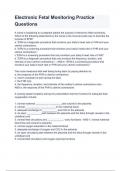 Electronic Fetal Monitoring Practice Questions