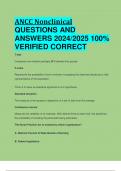 ANCC Nonclinical QUESTIONS AND  ANSWERS 2024/2025 100%  VERIFIED CORRECT
