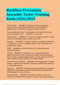 Backflow Prevention  Assembly Tester Training Exam 2024&sol;2025
