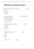 SOAP Notes and Documentation Questions With All Complete And Verified Answers&sol;2024&period;