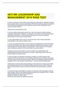 VATI RN LEADERSHIP AND MANAGEMENT 2019 PASS TEST 