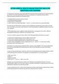 ATI RN MENTAL HEALTH ONLINE PRACTICE 2023 A&sol;60 QUESTIONS AND ANSWERS