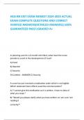 HESI RN EXIT EXAM NEWEST 2024-2025  COMPLETE QUESTIONS AND CORRECT  VERIFIED ANSWERS&lpar;DETAILED ANSWERS&rpar;&vert;100&percnt;  GUARANTEED PASS&excl;&vert;GRADED A&plus;