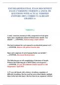 EMT READINESS FINAL EXAM 2024 NEWEST  EXAM 2 VERSIONS &lpar;VERSION A AND B&rpar; 350  QUESTIONS WITH ACTUAL VERIFIED  ANSWERS &lpar;100&percnt; CORRECT&rpar; &sol;ALREADY  GRADED A&plus;