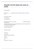 Phar442&colon; S&period;O&period;A&period;P&period; Notes &lpar;for exam on 02&sol;09&rpar; Questions And Well Elaborated Answers&sol;2024&period;