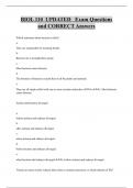 BIOL 110 UPDATED Exam Questions  and CORRECT Answers