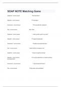  SOAP NOTE Matching Game Question Fully Solved &sol;Graded A&plus;&sol;2024&period;