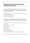 NMP REVIEW EXAM QUESTIONS & ANSWERS 2024&sol;2025
