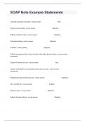 SOAP Note Example Statements Revised Test Exam Complete Detailed Answers A&plus; Guaranteed&sol;2024&period;