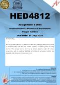 HED4812 Assignment 3 &lpar;COMPLETE ANSWERS&rpar; 2024  - DUE 31 July 2024 