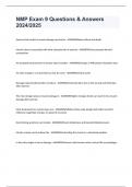 NMP Exam 9 Questions & Answers 2024&sol;2025