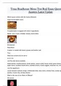 Texas Roadhouse Menu Test Real Exam Questions And Answers Latest Updat4