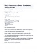 Health Assessment Exam&lowbar; Respiratory Subjective Data with 100&percnt; correct answers