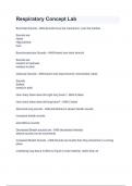 Respiratory Concept Lab with 100&percnt; correct answers