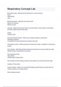 Respiratory Concept Lab with 100&percnt; correct answers