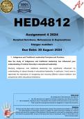 HED4812 Assignment 4 (COMPLETE ANSWERS) 2024  - DUE 30 August 2024