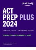 ACT Prep Plus 2024/2025 Series: Kaplan Test Prep Complete A+ Guide.