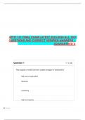  FINAL EXAM LATEST EDITION 2023-2024 ALL 100&plus; QUESTIONS AND VERIFIED ANSWERS