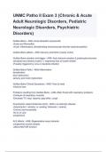 UNMC Patho II Exam 3 (Chronic & Acute Adult Neurologic Disorders, Pediatric Neurologic Disorder