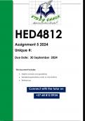 HED4812 Assignment 5 (QUALITY ANSWERS) 2024