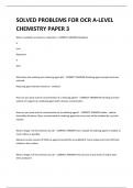 SOLVED PROBLEMS FOR OCR A-LEVEL CHEMISTRY PAPER 3