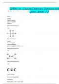 CHEM 141 - Organic Chemistry Questions And Answers Latest Update 