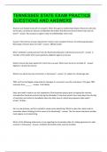 TENNESSEE STATE EXAM PRACTICE QUESTIONS AND ANSWERS&period;