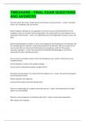 TIMESHARE - FINAL EXAM QUESTIONS AND ANSWERS