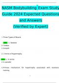 NASM Bodybuilding Exam 2024 Expected Questions and Answers (Verified by Expert)