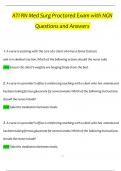 ATI RN Med Surg Proctored Exam with NGN Questions and Answers 2024 / 2025 | 100% Verified Answers