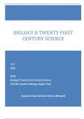OCR 2023 GCSE Biology B Twenty First Century Science J257/04: Depth in Biology (Higher Tier) Question Paper & Mark Scheme (Merged)
