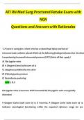 ATI RN Med Surg Proctored Retake Exam with NGN Questions and Answers 2024 / 2025 | 100% Verified Answers