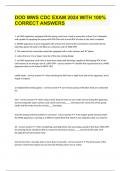 DOD MWS CDC EXAM 2024 WITH 100&percnt; CORRECT ANSWERS