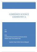 OCR 2023 GCSE Combined Science Chemistry A Gateway Science J250/03: Paper 3 (Foundation Tier) Question Paper & Mark Scheme (Merged)