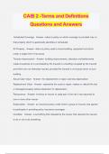 CAIB 2 -Terms and Definitions Questions and Answers