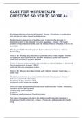 GACE TEST 115 PE&sol;HEALTH QUESTIONS SOLVED TO SCORE A&plus;