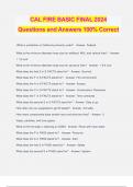 CAL FIRE BASIC FINAL 2024 Questions and Answers 100% Correc