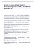 PHI 2010 FINAL STUDY GUIDE DiBernardo &lpar;QUESTIONS & ANSWERS&rpar; GRADED A&plus;